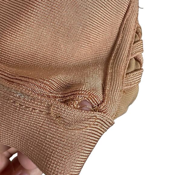 House of CB Cressida Bandage Bodycon Tan Dress Size Medium - Picture 8 of 9
